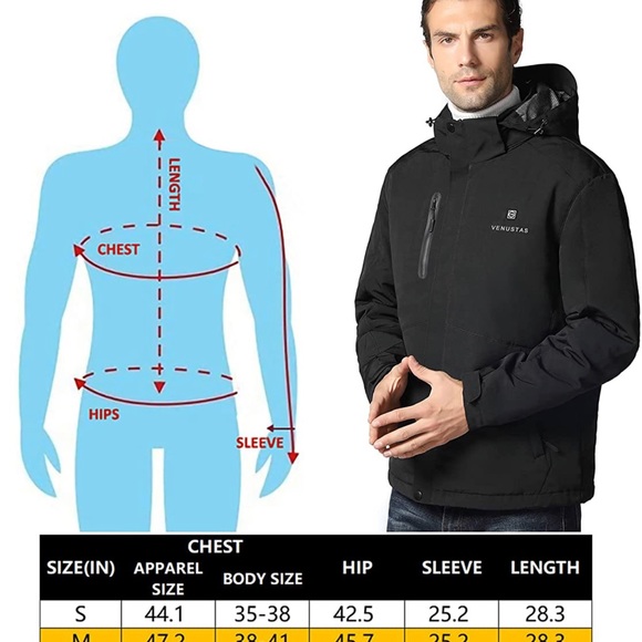 Men's Heated Jacket 5V with Detachable - Picture 2 of 12